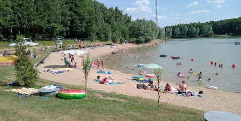 Plaża w Borku Małym nad Zalewem Żwirki